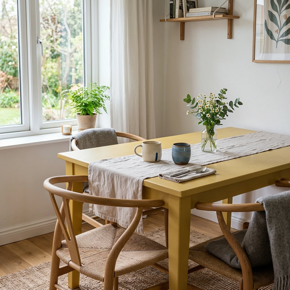 Esstisch in Buttercup von Paint of Walinoon – sonniges Gelb im Esszimmer
