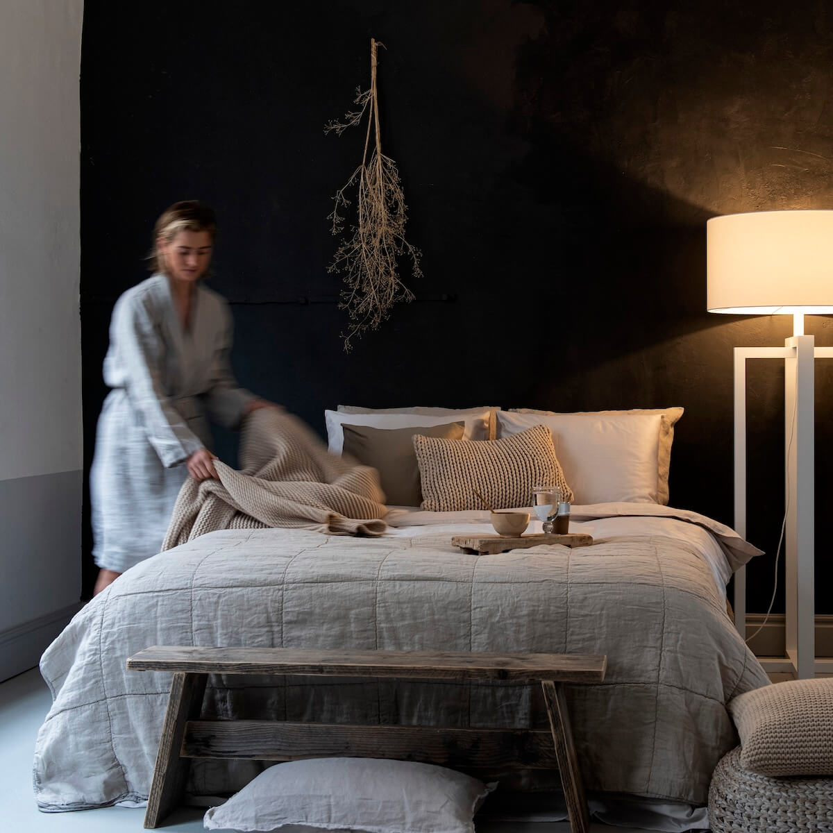 Amy Plaid - Sand - Passion for Linen