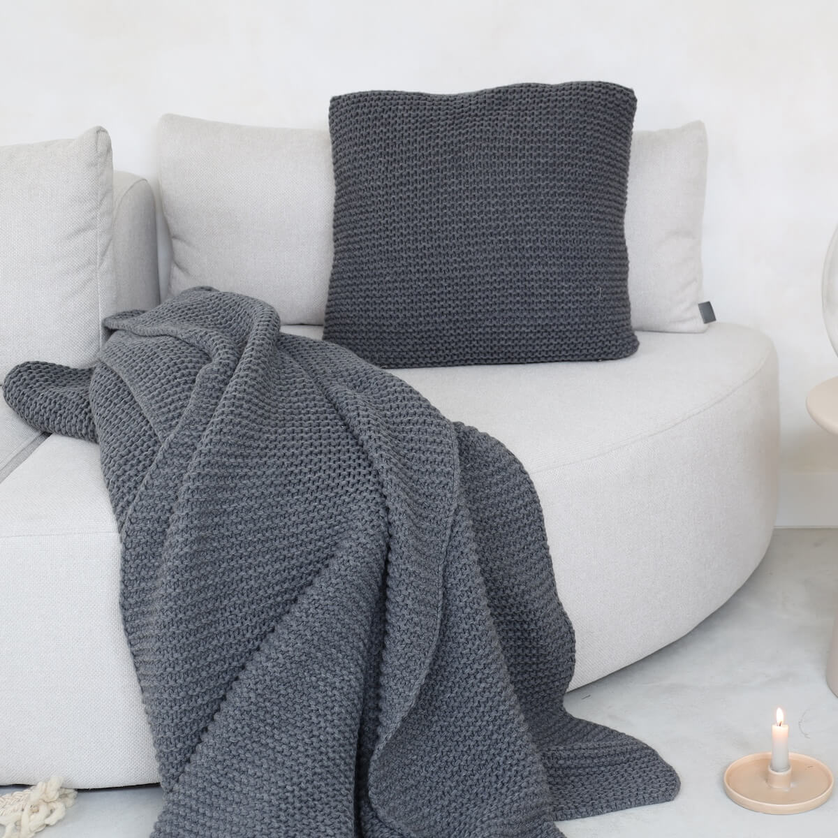 Devon Kissenbezug - Dark Grey - House in Style