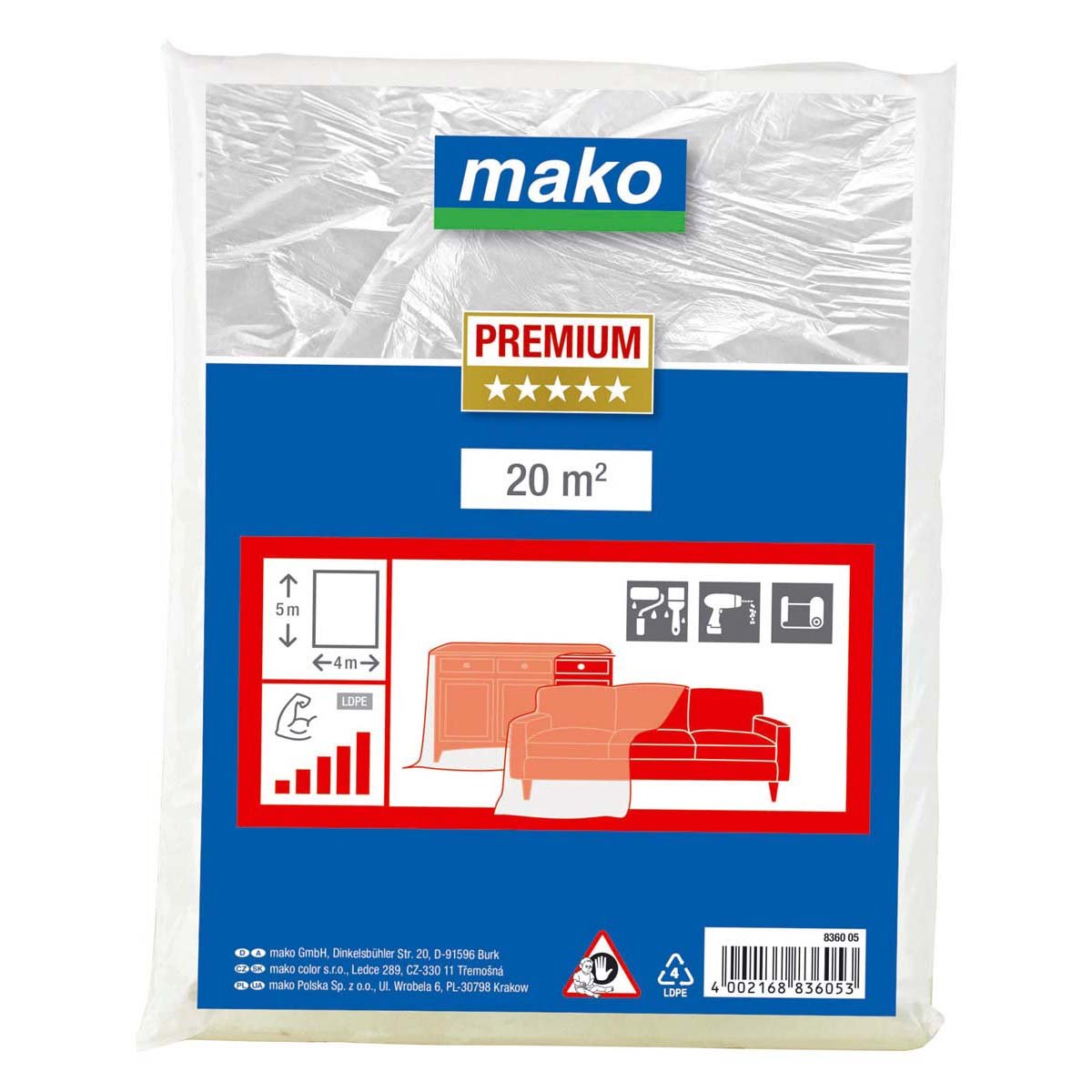 Abdeckplane - 4m x 5m