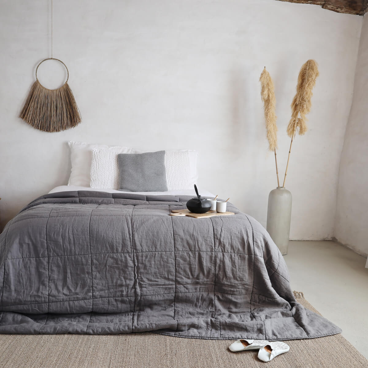 Amy Plaid - Dark Grey - Passion for Linen