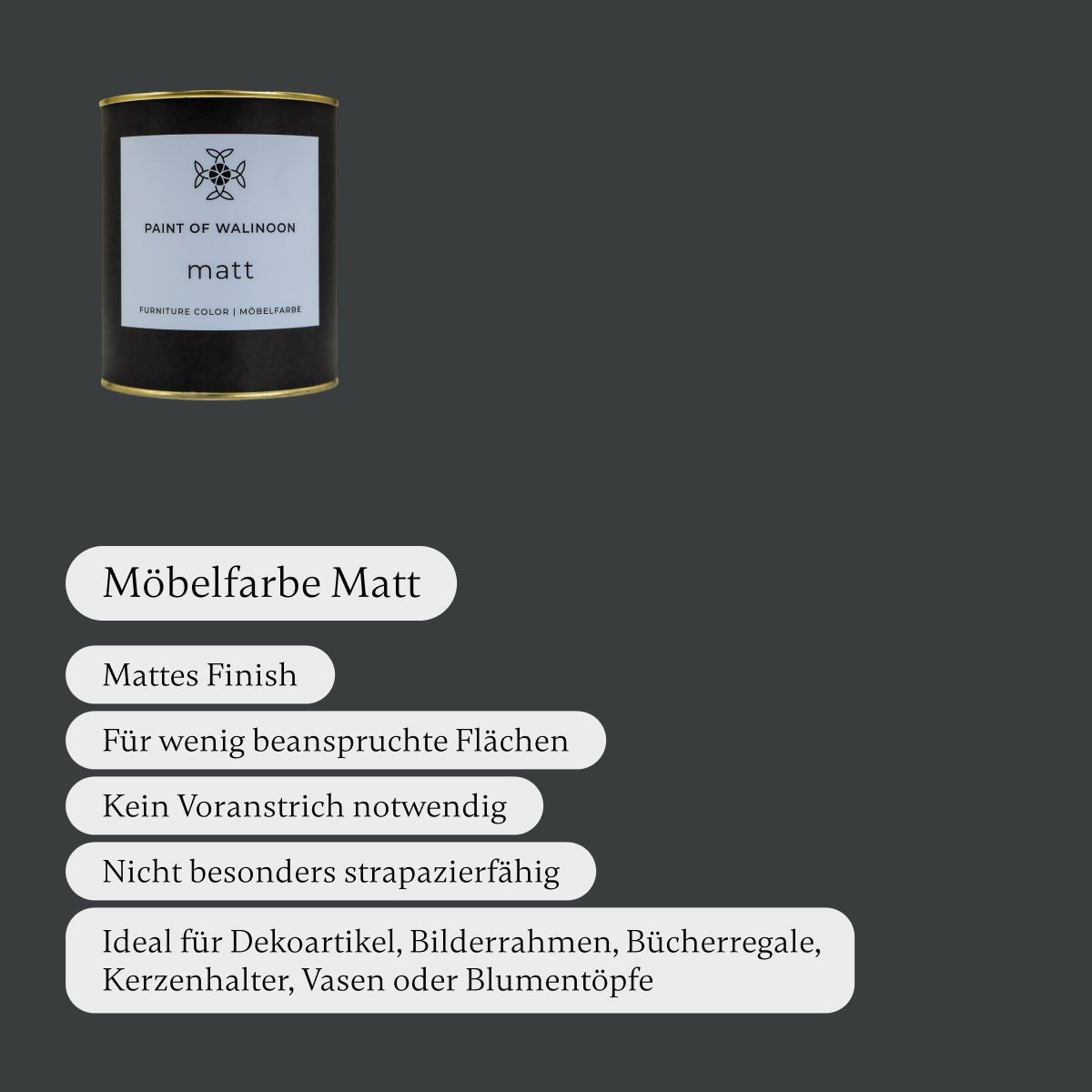 Midnight Black - Möbelfarbe - Paint of Walinoon