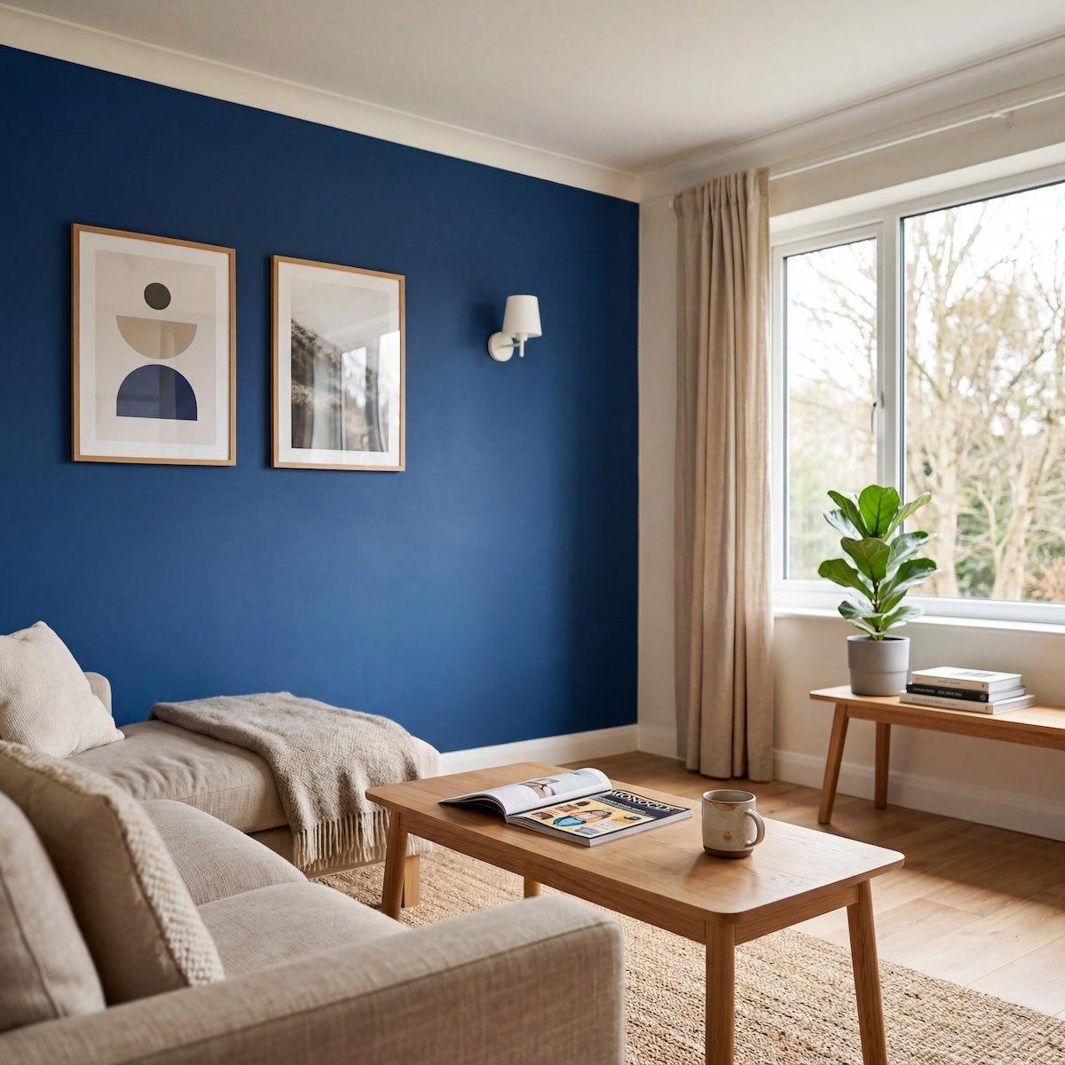Blue Lake – Wandfarbe an der Wand – Paint of Walinoon