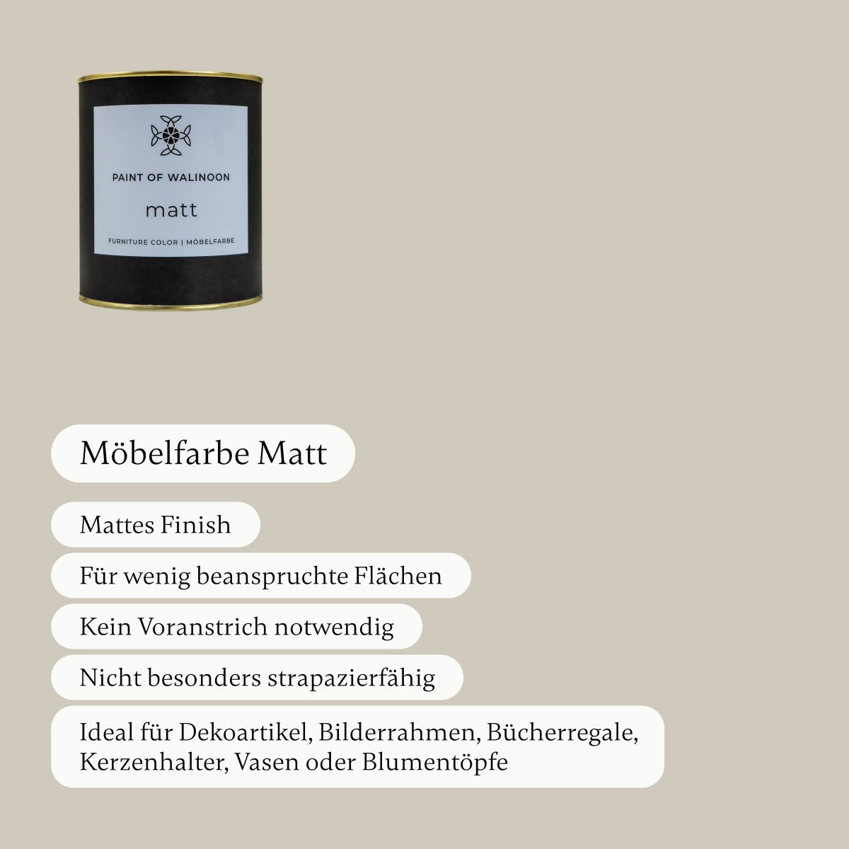 Sandy Grey - Möbelfarbe - Paint of Walinoon