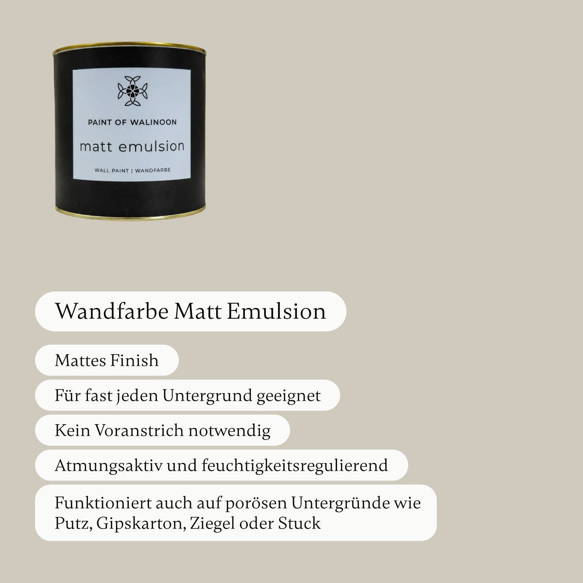 Sandy Grey - Wandfarbe - Paint of Walinoon