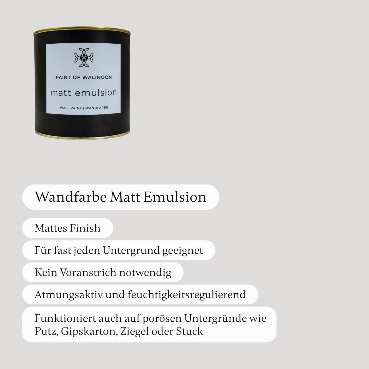 Soft Grey - Wandfarbe - Paint of Walinoon