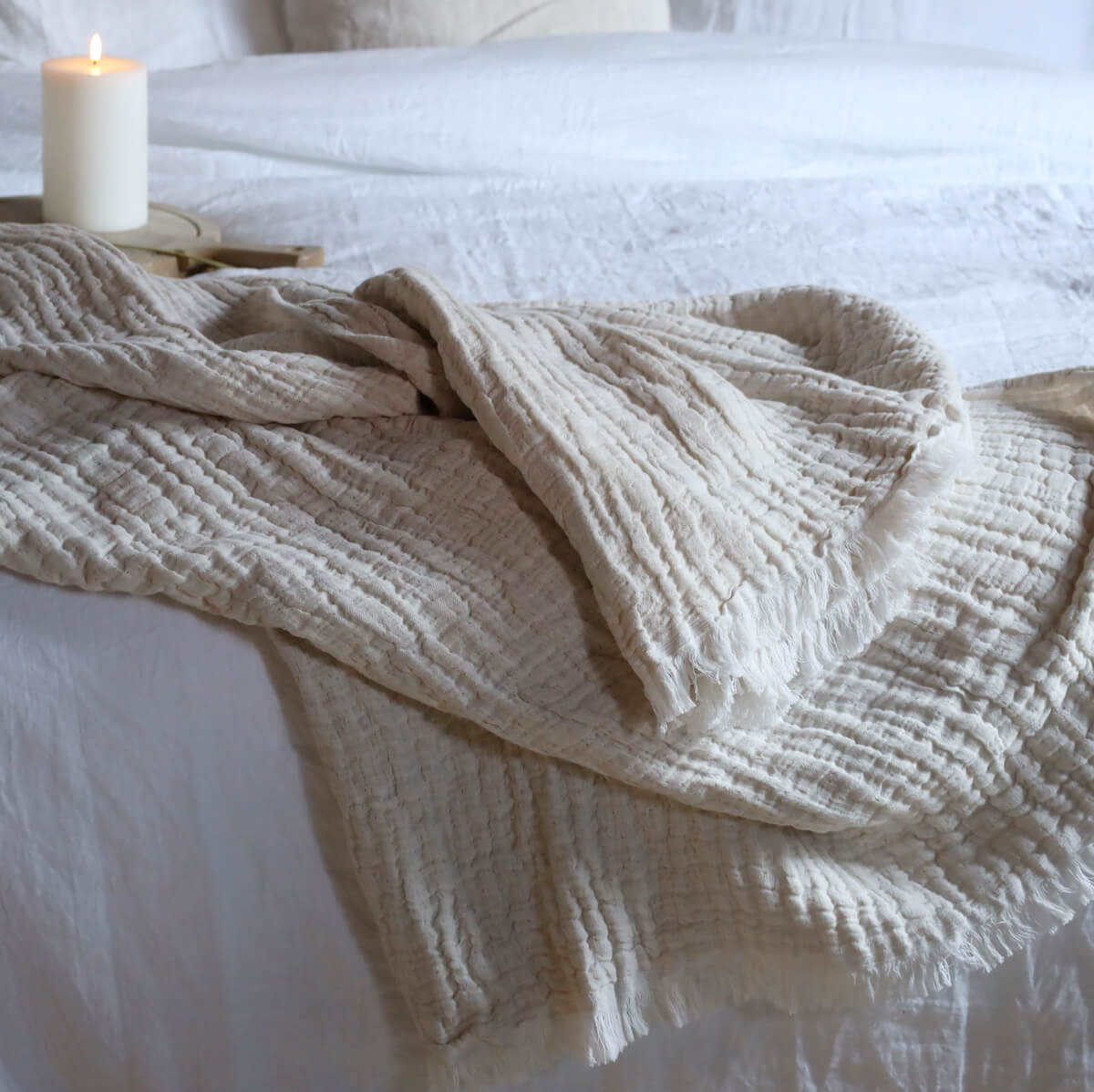 Tessa Plaid - Beige - Passion for Linen