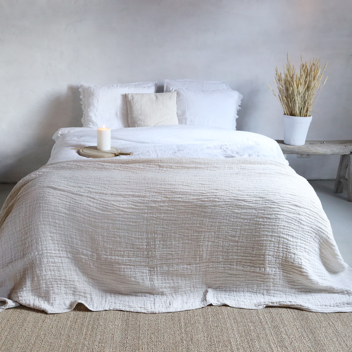 Tessa Plaid - Beige - Passion for Linen