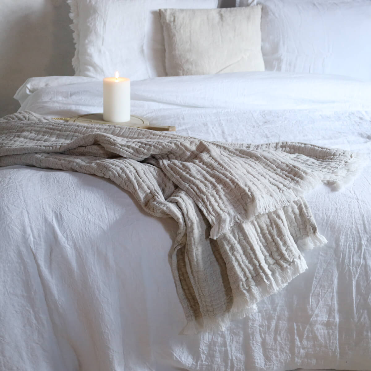 Tessa Plaid - Natural - Passion for Linen